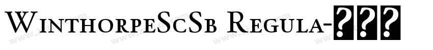 WinthorpeScSb Regula字体转换